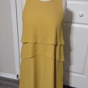 Banana Republic Mustard Layered Mini Dress